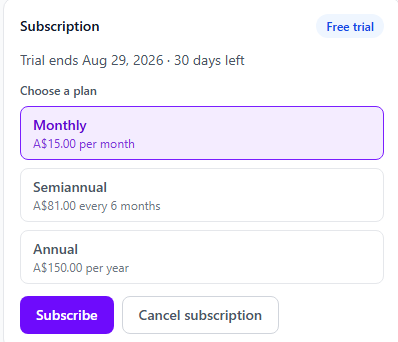 11. House subscription