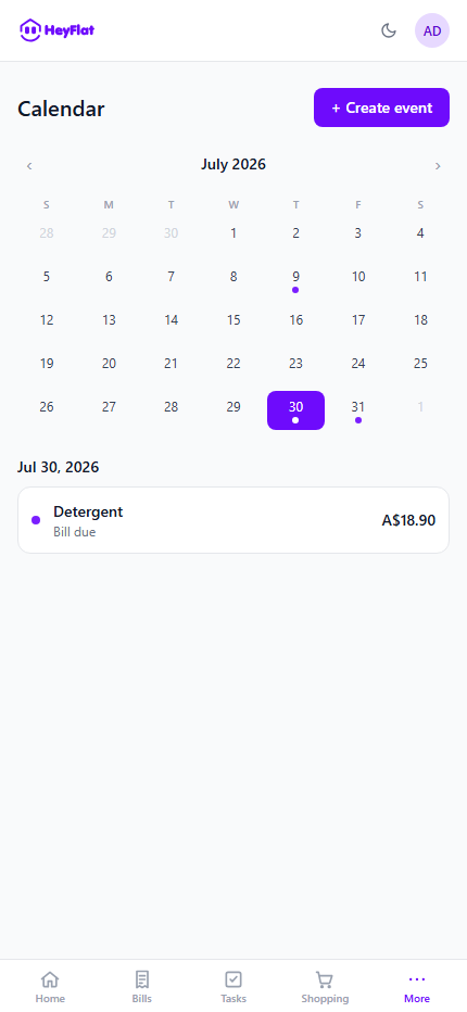 6. Calendar: everything in one place