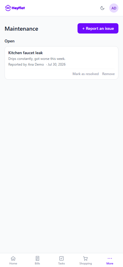 7. Maintenance: from issue to resolved